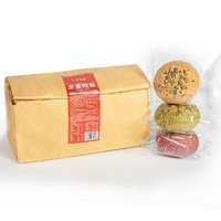 QEEWOO 七年五季 全麦面包组合装 3口味 1.206kg(原味67g*6只+紫薯味67g*6只+抹茶味67g*6只)