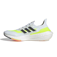 adidas 阿迪达斯 Ultraboost 21 男子跑鞋 FY0377 白色/荧光黄/黑色 38