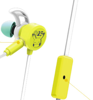HORI pop系列 Switch 宝可梦主题 入耳式耳机ns配件 黄色