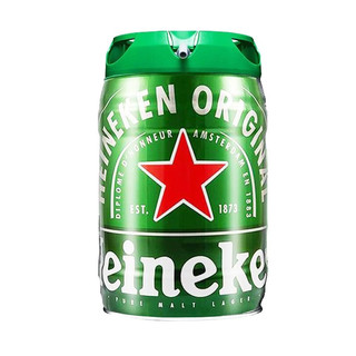 Heineken 喜力 铁金刚 经典拉格啤酒 5L*1桶 赠喜力星银 500ml*3听