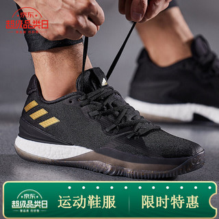 adidas阿迪达斯新款哈登男子篮球鞋CRAZY LIGHT BOOST运动鞋B43799 AQ0006黑色+金 41