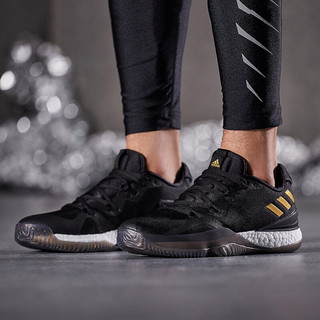 adidas阿迪达斯新款哈登男子篮球鞋CRAZY LIGHT BOOST运动鞋B43799 AQ0006黑色+金 41