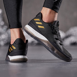 adidas阿迪达斯新款哈登男子篮球鞋CRAZY LIGHT BOOST运动鞋B43799 AQ0006黑色+金 41
