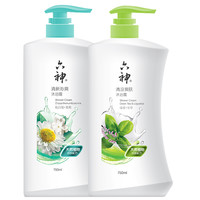 六神 清凉沐浴露系列沐浴露套装 (清凉爽肤750ml+清新沁爽750ml)