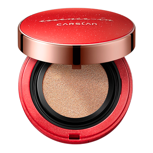 卡姿兰carslan沁肌红精华气垫霜02柔肤色135g2一盒双芯水润遮瑕气垫bb