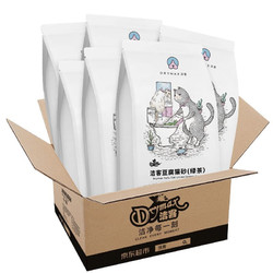 DRYMAX 洁客 豆腐砂植物环保结团除臭猫砂绿茶2.72kg*6包共16.32kg