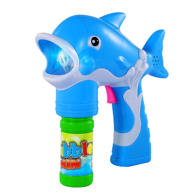 Temi 糖米 BA5001 全自动声光泡泡机 海豚款 蓝色 送2瓶泡泡液+3颗5号电池+5包泡泡液