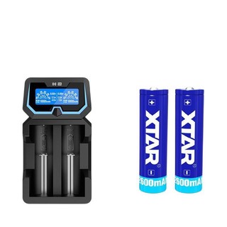 XTAR X2 电池快速充电器 18650 2600MAH锂电池 套装