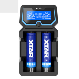 XTAR X2 电池快速充电器 18650 2600MAH锂电池 套装