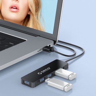 ORICO 奥睿科 WH4P1 USB3.0HUB 一分四 0.3m 黑色