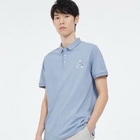 2021年夏季新品潮牌男士Polo衫翻领套头休闲短袖t恤男 2XL 蓝灰色27