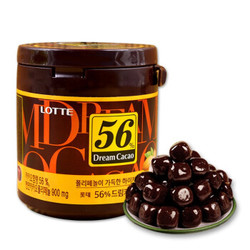 韩国进口乐天LOTTE香浓黑巧克力豆56%罐装巧克力休闲零食86g