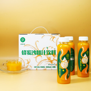 京东PLUS会员：伍食家  蜂蜜沙棘汁饮料  300ml*8瓶