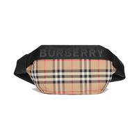 考拉海购黑卡会员：BURBERRY 博柏利 8026557 女士logo印花格纹腰包