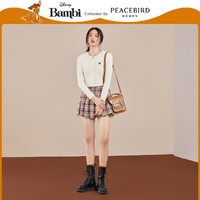 PEACEBIRD 太平鸟✖️ 小鹿斑比合作系列 欧阳娜娜设计 女士短针织上衣 A6DCA4354