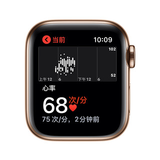 Apple 苹果 Watch Series 5 GPS+蜂窝款 智能手表 40mm 金色不锈钢表壳 金色米兰尼斯表带（GPS）