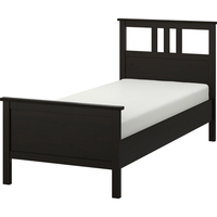 IKEA 宜家 HEMNES 汉尼斯 实木床 朗赛特 黑褐色 90*200cm