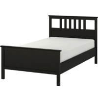 IKEA 宜家 HEMNES 汉尼斯 实木床 朗赛特 黑褐色 120*200cm