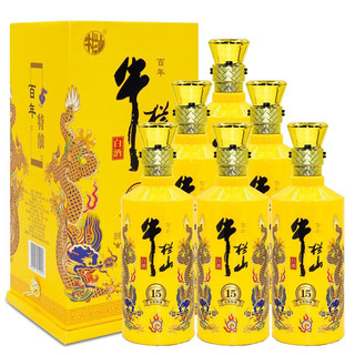 Niulanshan 牛栏山 百年特酿15 小黄龙 42%vol 浓香型白酒 500ml*6瓶 整箱装