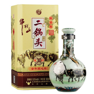 Niulanshan 牛栏山 二锅头 珍品30 金牛顺心年 53%vol 清香型白酒