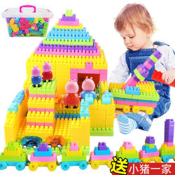 FACE MINI 儿童积木大颗粒玩具 大号80块+图纸+贴画