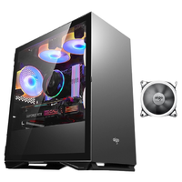 aigo 爱国者 YOGO系列 M2 MATX机箱 半侧透 钛灰色+单只极光12CM机箱风扇