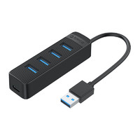 ORICO 奥睿科 TWU3-4A USB 3.0 4口集线器 1m 黑色