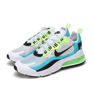 Air Max 270 React 男款透气减震运动休闲鞋 41 白配蓝色