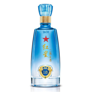 红星 二锅头蓝盒 18 53%vol 清香型白酒 500ml 单瓶装