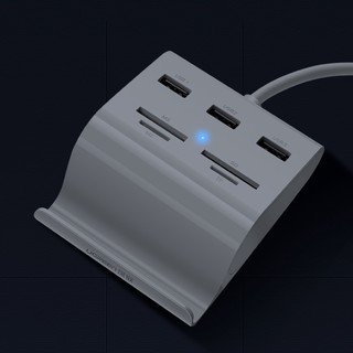 UGREEN 绿联 US156 USB3.0HUB 一分二 1.0m 白色