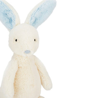 jELLYCAT 邦尼兔 绒球尾巴小兔 毛绒玩具 天蓝色 22cm