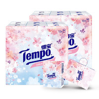 Tempo 得宝 4层加厚有香手帕纸48包便携式可湿水面巾纸餐巾纸巾