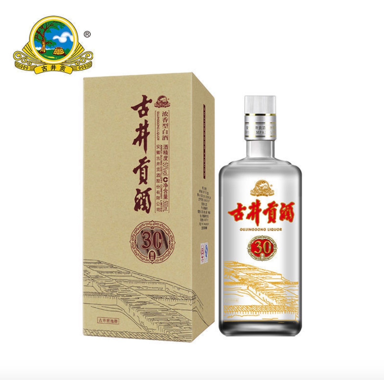古井贡酒 30窖龄 50度 浓香型白酒 500ml