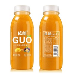 依能GUO百香果+芒果味350ml*6瓶装混合果汁饮料塑包装
