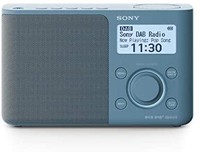 Sony 索尼 XDR-S61D 便携式数字收音机，FM/DAB/DAB+，电台存储，RDS功能，闹钟，电池和市电运行，蓝色