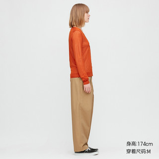 优衣库 女装 薄型V领针织开衫(长袖) 422922 UNIQLO