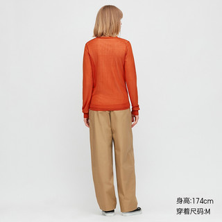 优衣库 女装 薄型V领针织开衫(长袖) 422922 UNIQLO