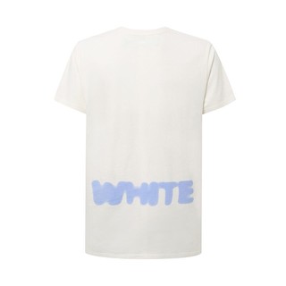 OFF WHITE 男士白色logo印花图案棉质短袖T恤 OMAA027E181850060231 S