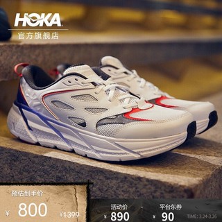 HOKA ONE ONE男款克利夫顿OPENINGCEREMONY联名款Clifton路跑步鞋 白色 / 纯蓝