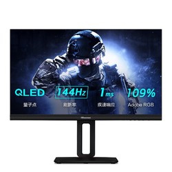 Hisense 海信 23.8英寸QLED量子点144Hz高刷屏幕电竞电脑显示器24G5F