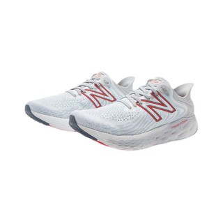 new balance 1080系列 Fresh Foam 男子跑鞋 M1080W11 灰白/红色 40.5 鞋楦2E