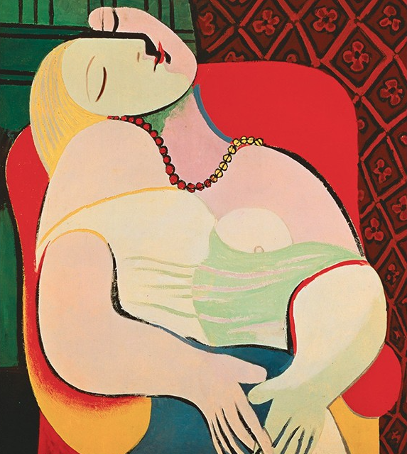 雅昌毕加索抽象人物油画《梦幻》99x77cm 油画布典雅栗【报价价格评测