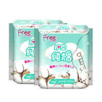 Free 飞 丝薄纯棉护垫152mm*18片*2包