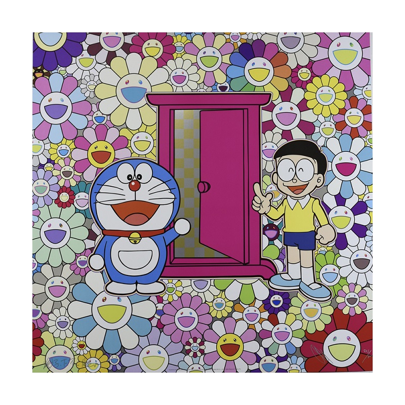 howstore 村上隆 《机器猫任意门》 限量收藏版画