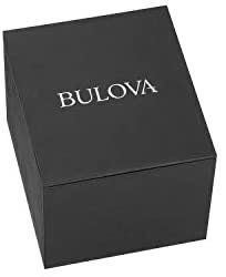 Bulova 宝路华 98D109 男士镶钻不锈钢腕表，Stainless Steel Band/Black Face