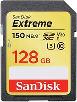 SanDisk 闪迪 128GB Extreme SDXC UHS-I 储存卡 - C10, U3, V30, 4K UHD, SD卡