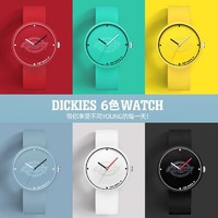 Dickies 手表女情侣款时尚潮流彩色果冻硅胶手表