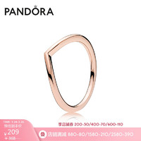 Pandora潘多拉戒指女玫瑰金色心愿闪耀