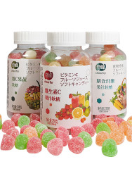 维生素C膳食纤维果蔬果汁软糖儿童橡皮糖混合多口味软糖238g奇峰