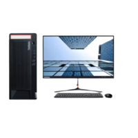 Lenovo 联想 ThinkCentre M930t 十代酷睿版 27英寸 商用台式机 黑色 (酷睿i7-10700、R520、16GB、1TB HDD、风冷)